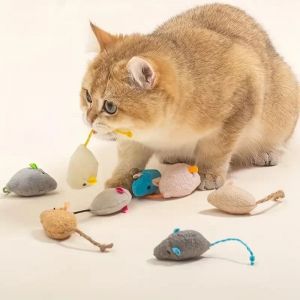 Jouets interactifs en peluche pour rat et chat, lin durable, parfaits pour les petites étudiés, sans