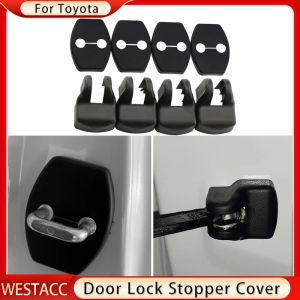 4Pcs Car Door Lock Cover Door Stopper Covers for Toyota Yaris Highlander Prado Prius Corolla Camry
