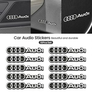 Autocollant embl&egrave;me de Badge en aluminium 3D, d&eacute;coration audio de voiture, pour Audi A1 A3 A4 B8 8P