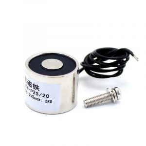 Mini électro-aimant de levage 5KG 50N 25/20, DC 6V 12V 24V 36V, solénoïde électrique, forte ventouse