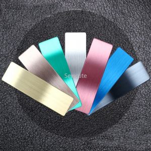 Porte-Badge avec nom et gravure Laser, coin rond, couleur or, Badge en acier inoxydable, mat&eacute;riau