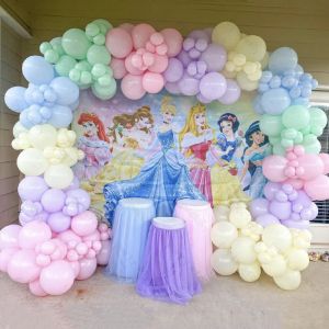 1 ensemble de ballons de fête à thème princesse Disney, Kit en arc de guirlande, ballons en Latex