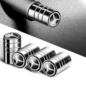 Bouchons de Valve de pneu de voiture, emblème, boîtier en métal pour Mercedes Benz B/C/E/S classe A
