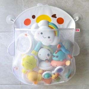 Jouets de bain pour bébé, filet en maille de canard mignon, sac de bain en maille à séchage rapide,
