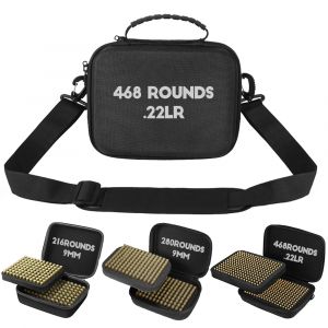 Boîte à munitions double couche. 22LR 9mm, mallette de rangement de balles, boîte à munitions, sac à