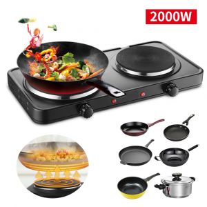 Plaque chauffante cuisini&egrave;re &eacute;lectrique prise ue 1000/2000W Mini cuisini&egrave;re caf&eacute; chauffage lait th&eacute;