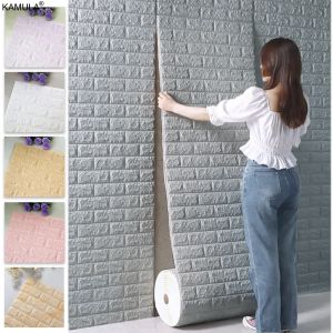 Autocollants muraux auto-adhésifs 3D en mousse, papier peint imperméable Imitation brique pour