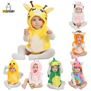 MICHatteign- Barboteuse girafe pour bébé fille et garçon, costume de batterie pour nouveau-né,