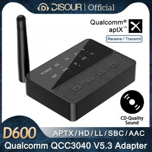 Qualcomm Bluetooth 5.3 aptX/HD/LL adaptateur Audio 3.5mm Aux R/L récepteur stéréo sans fil émetteur
