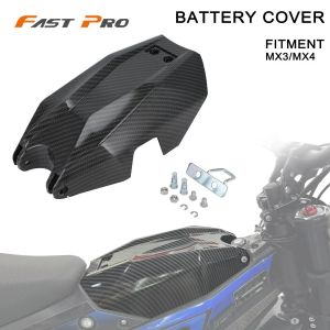 Car&eacute;nage du couvercle de batterie, accessoire de moto Durable en Fiber de carbone pour Talaria Sting