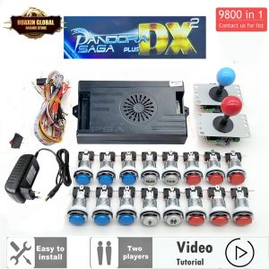 9800 en 1 Kit d'arcade Pandora Box Cx LED boutons d'arcade Mame 5 broches 8 voies Joystick Arcade