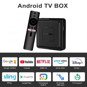 Q7 ATV Android10.0 TV Box Allwinner H313 Netflix BT4.1 4K HD AndroidTV 2.4G/5G double WiFi Smart Set