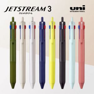 Japon Uni 3 en 1 stylo Gel multifonctionnel Jetstream stylos à bille rétractables 0.7mm/0.5mm