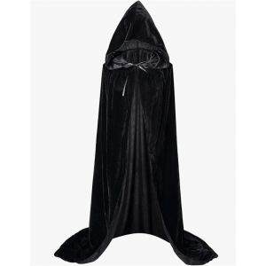 Cape de Mort Rouge à Capuche en Velours pour Halloween, Longue, Faucheuse Everak, 550 Unisex, pour