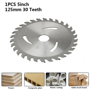 Lame de Scie Circulaire de 5 Pouces, 125mm, Disque de Coupe du Bois, 30 Dents, 20mm, Alésage,