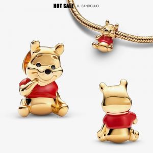 Disney Winnie l'ourson ours perles breloque Fit Pandora Bracelet Original femmes 925 argent