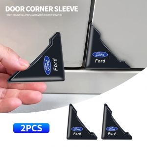 Couvercle d'angle de porte de voiture en Silicone, 2 pièces, protection contre les rayures pour Ford