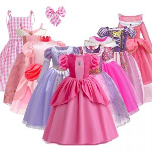 B&eacute;b&eacute; Raiponce Cosplay Costume Filles Petite Sir&egrave;ne Aurora D&eacute;guisement Enfants Ariel La Belle au