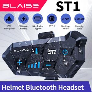 Casque Bluetooth ST1 pour casque de moto, super longue veille, sans fil, mains libres, &eacute;couteur