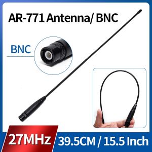 ABBREE AR-771 27Mhz 39.5CM antenne fouet BNC pour Uniden Cobra RadioShack Midland Anytone Radio CB