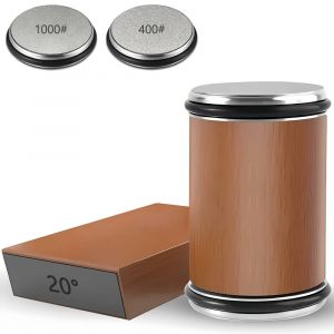 Aiguiseur de couteaux à roulettes avec kit de pierre à aiguiser en diamant, porte-couteau