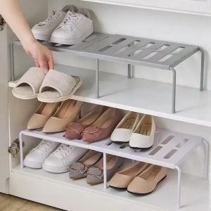 Étagère à chaussures en ABS, cintre à chaussures Extensible, gain de place, étagère de rangement