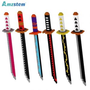 480 pièces samouraï épée blocs de construction ensemble japonais Anime Ninja arme modèle briques