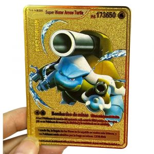 173650 Point Raichu Pokemon or métal Super carte Blastoise Eevee Sylveon Mewtwo Pikachu bataille