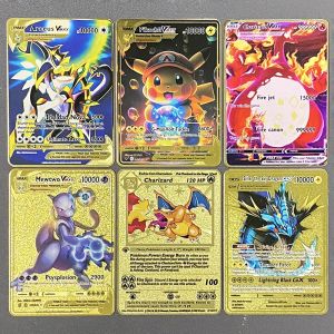Pokemon Metal Card, 10000 Points, Arc192., Charizard, Raichu, Super Card, Golden English, Mewtwo,