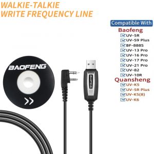 NOUVEAU USB Câble De Programmation pour Baofeng UV-5R 82 888S UV-S9PLUS UV-13 16 17 21 Pro Quansheng