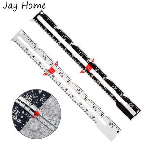 Jauge coulissante, outil de mesure de couture, règle de Quilting en aluminium pour le tricot,