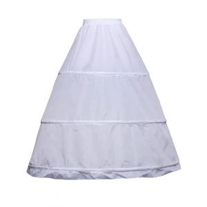 Jupon Crinoline pour femmes, jupe à 3 cerceaux, demi-glissement élastique, sous-jupe trapèze pour