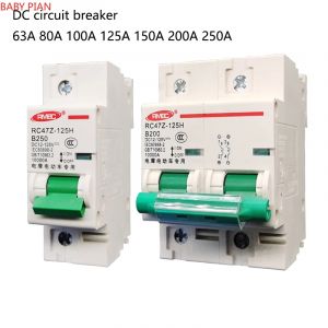 Disjoncteur cc 80A 100A 125A 150A 200A 250A, courant 12V 24V 36V 48V 60V 72V 120V, disjoncteur pour