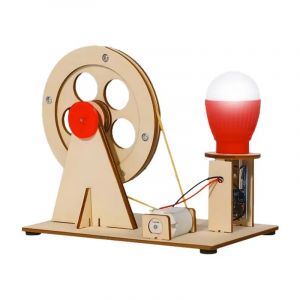 Éolienne en bois pour enfants, jouet scientifique, modèle amusant, technologie, kit de physique,