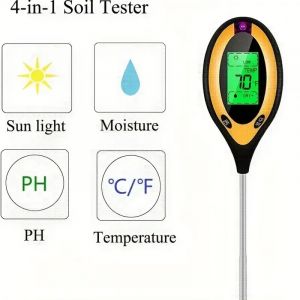 Testeur de PH du sol testeur de sol PH humidim&egrave;tre temp&eacute;rature lumi&egrave;re du soleil mesure de