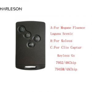 Carte de clé télécommande intelligente sans clé, pour Renault Megane Fluence Laguna Scenic Clio