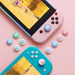 Capuchon de poignées de pouce en Silicone souple, chat mignon, pour interrupteur Oled Joy Con,