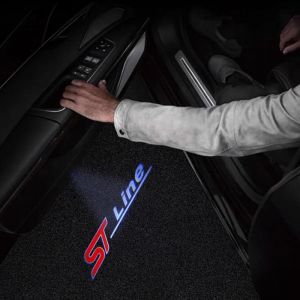 1 pi&egrave;ces pour Ford ST ligne Fiesta EcoSport Escort mk3 mk4 mk5 mk7 focus Logo Led porte de voiture