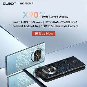 CUBOT X90, smartphone Android 14, écran AMOLED incurvé 6,67 pouces 120 Hz, 32 Go de RAM (16 Go + 16