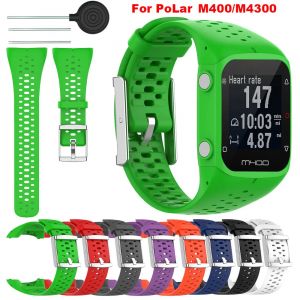 Pour Polar M400 M430 GPS course M 400 300 Bracelet en Silicone souple respirant Bracelet montre