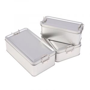 Boîtes à strass rectangulaires en fer blanc avec couvercle, boîte anti-poussière, rangement de