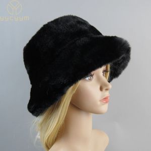 Chapeaux en fausse fourrure de lapin pour femmes, nouveau Style, Super doux, chapeau d'hiver,