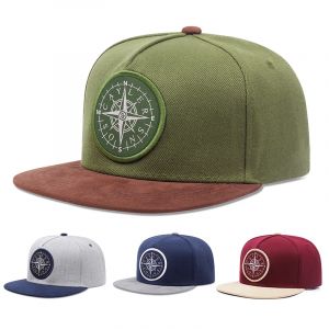 Chapeau de langue de canard avec bouton boussole pour hommes, chapeau de sport de plein air, chapeau