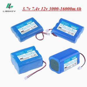 3.7V 7.4V 11.1V 12V 18650 8000mAh avec fils batterie rechargeable Lithium-ion avec PCB pour