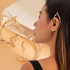 Goth Punk chat oreille manchette boucle d'oreille pour femmes Hip Hop elfe oreille pince boucles