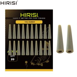 Hirisi 20 pi&egrave;ces Terminal de p&ecirc;che &agrave; la carpe mat&eacute;riel queue manchons en caoutchouc c&ocirc;ne p&ecirc;che plomb