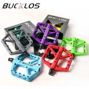 BUCKLOS p&eacute;dales de v&eacute;lo roulement scell&eacute; p&eacute;dale de plate-forme vtt pour v&eacute;lo montagne Nylon v&eacute;lo