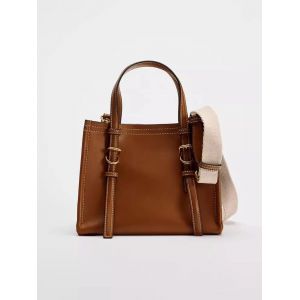 Sac &agrave; main transfrontalier marron jaune 2024, nouveau produit d'automne, sac &agrave; bandouli&egrave;re