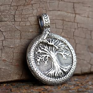 Nouveau nordique Yggdrasil Viking arbre de vie pendentif collier en acier inoxydable Vintage