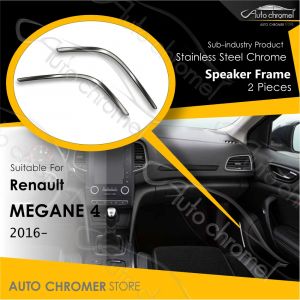 Cadre de haut-parleur chromé pour Renault Megane IV 2016 – 2020, accessoire 2 pièces, pièces